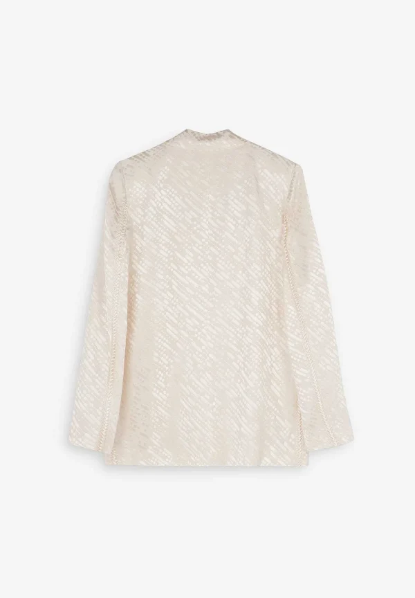Online Scalpers Blazer Jacquard Detalle Tira Trenzada