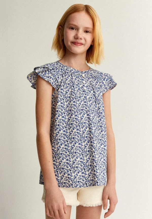 Shop Scalpers Blusa Flores Volantes Hombro