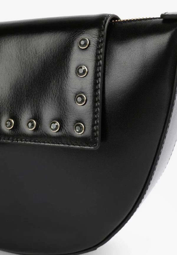 Cheap Scalpers Bolso Piel Media Luna Cristales
