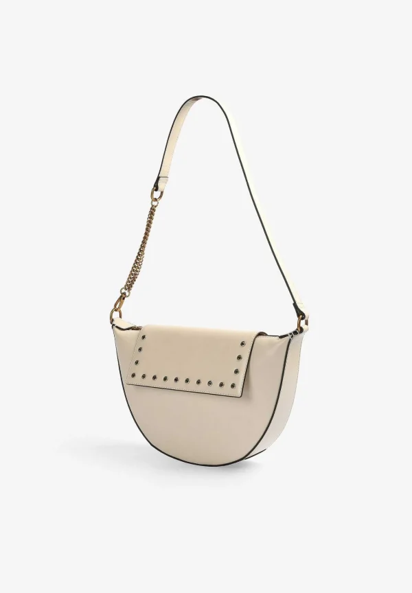 Fashion Scalpers Bolso Piel Media Luna Cristales