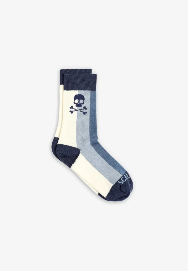 Cheap Scalpers Calcetines Rayas Tricolor Calavera