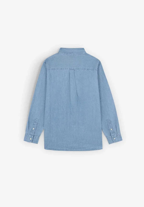 Clearance Scalpers Camisa Denim Cuello Botones