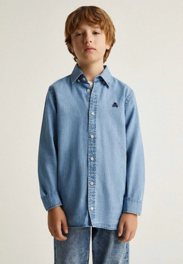 Clearance Scalpers Camisa Denim Cuello Botones