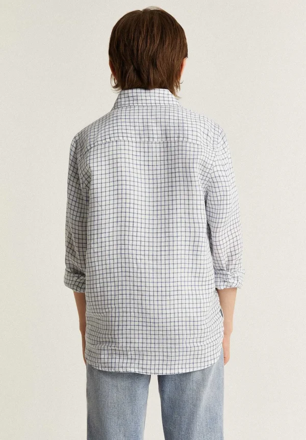 Outlet Scalpers Camisa Lino Cuello Cutaway