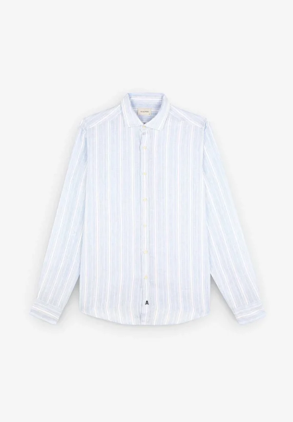 Cheap Scalpers Camisa Premium Lino Rayas Slim
