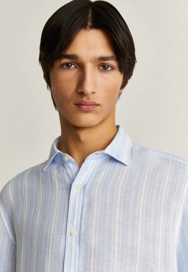 Cheap Scalpers Camisa Premium Lino Rayas Slim