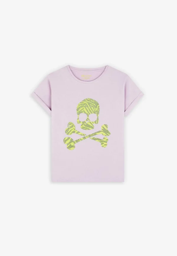 Online Scalpers Camiseta Calavera Animal Print Glitter