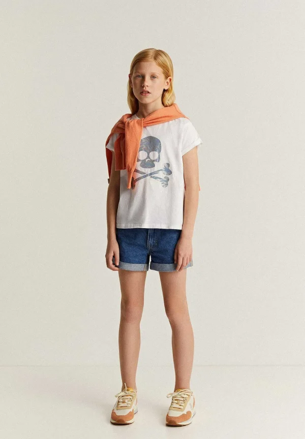 Outlet Scalpers Camiseta Calavera Animal Print Glitter
