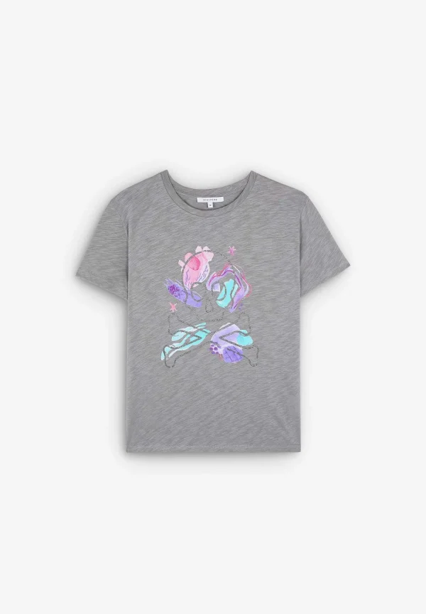 Hot Scalpers Camiseta Calavera Glitter