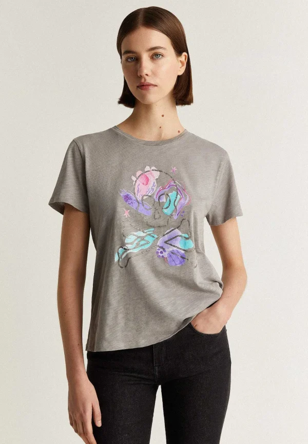Hot Scalpers Camiseta Calavera Glitter