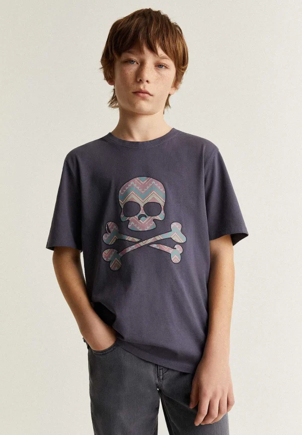 Cheap Scalpers Camiseta Calavera Print Zigzag
