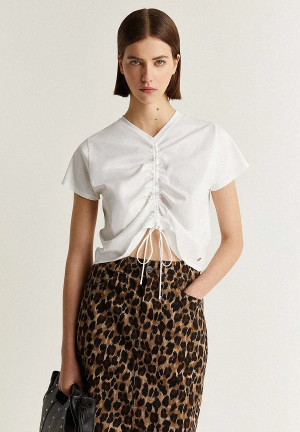 Discount Scalpers Camiseta Detalle Frunce Frontal