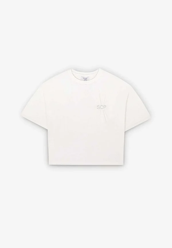 Store Scalpers Camiseta Detalle Frunce Logo Bordado