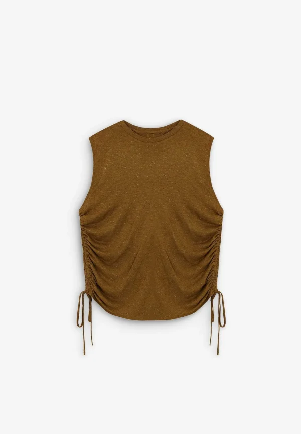 Fashion Scalpers Camiseta Lurex Frunce Lateral