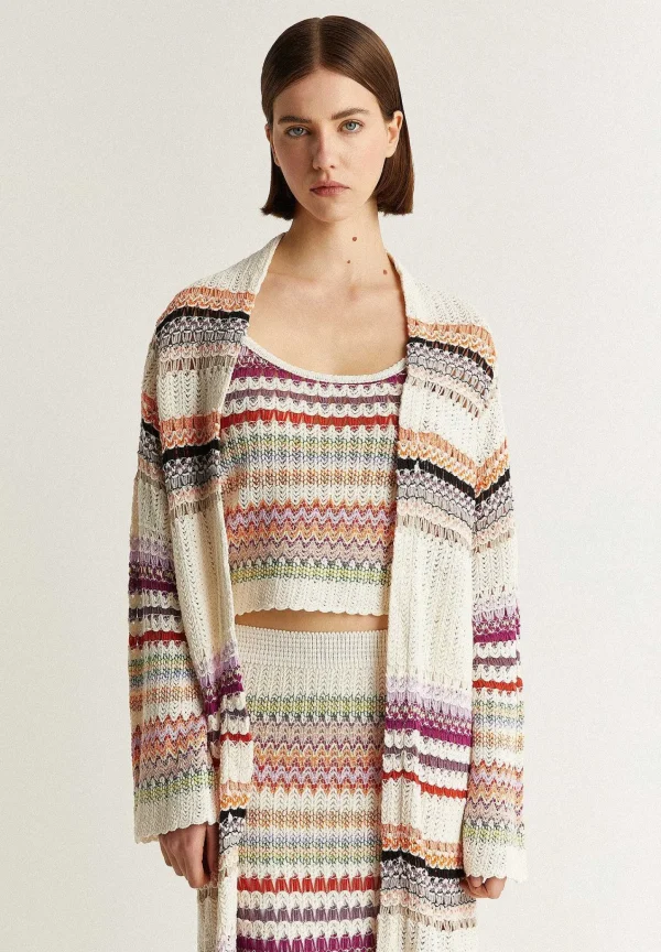 Best Scalpers Cardigan Crochet Multicolor