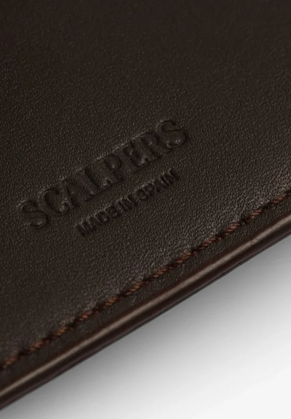 Online Scalpers Cartera Piel Calavera Grabada