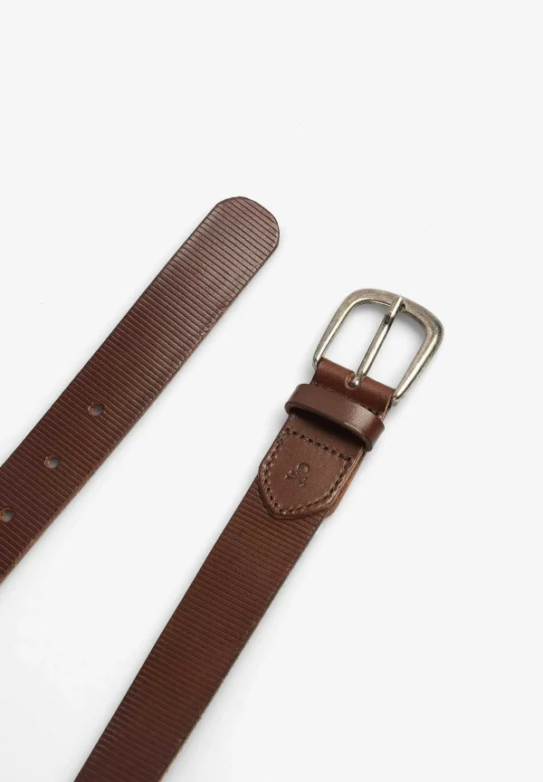 Clearance Scalpers Cinturon Piel Rayas