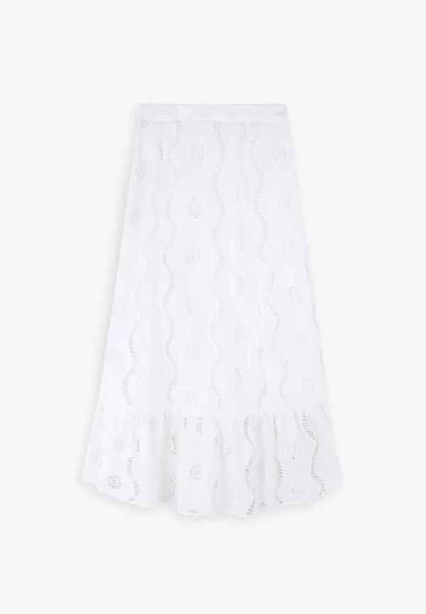 Best Sale Scalpers Falda Midi Bordado Ingles
