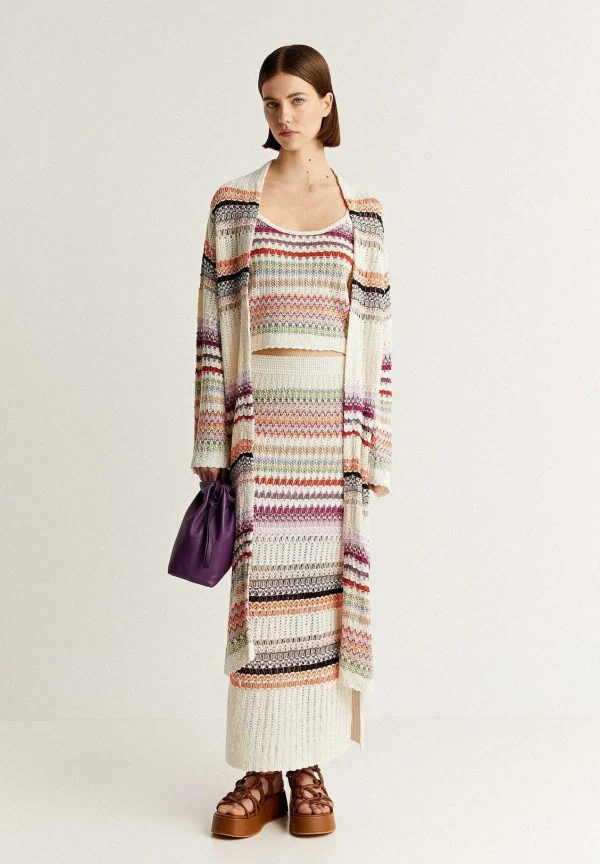 Cheap Scalpers Falda Midi Crochet Rayas