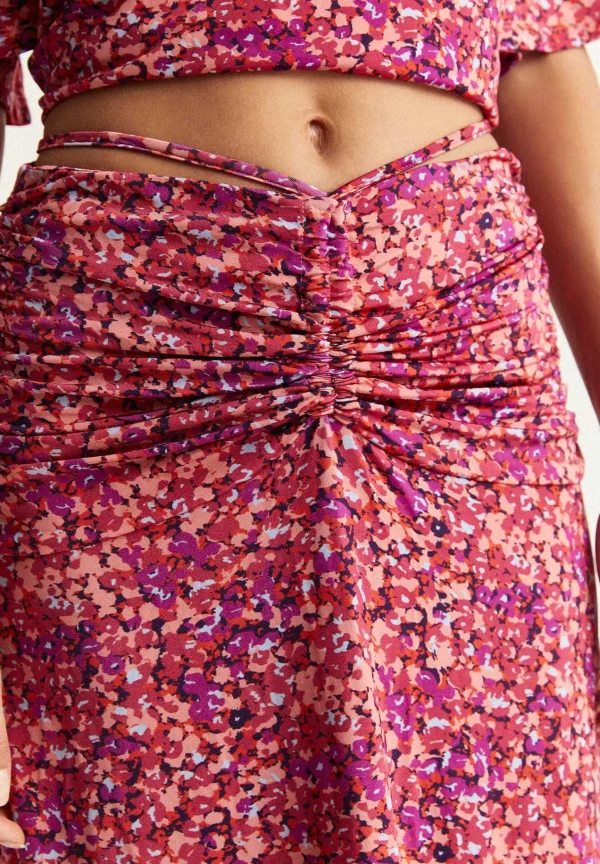 Flash Sale Scalpers Falda Midi Frunces Cordon