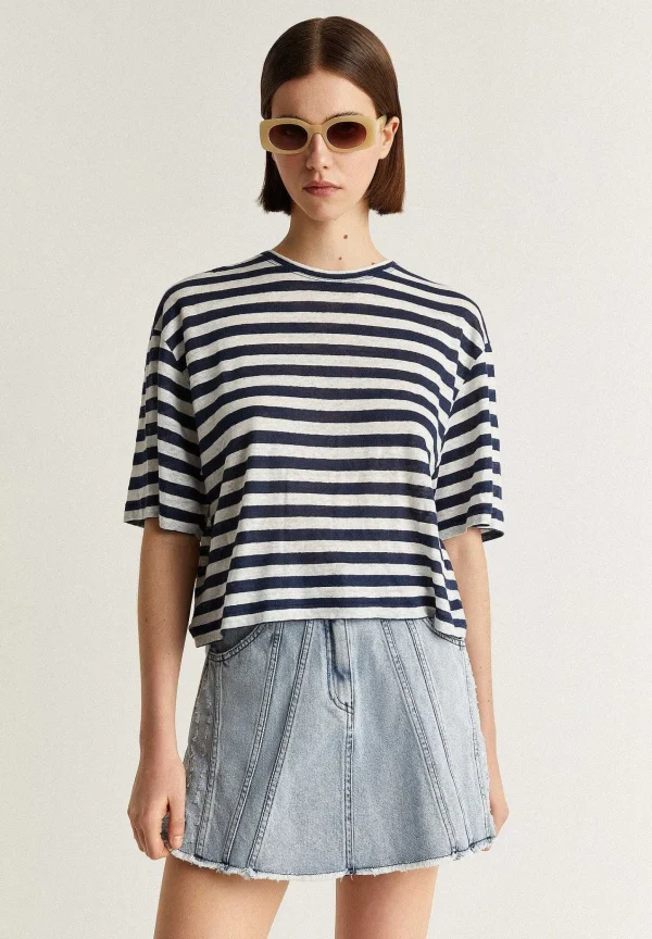 Outlet Scalpers Falda Mini Denim Lavada