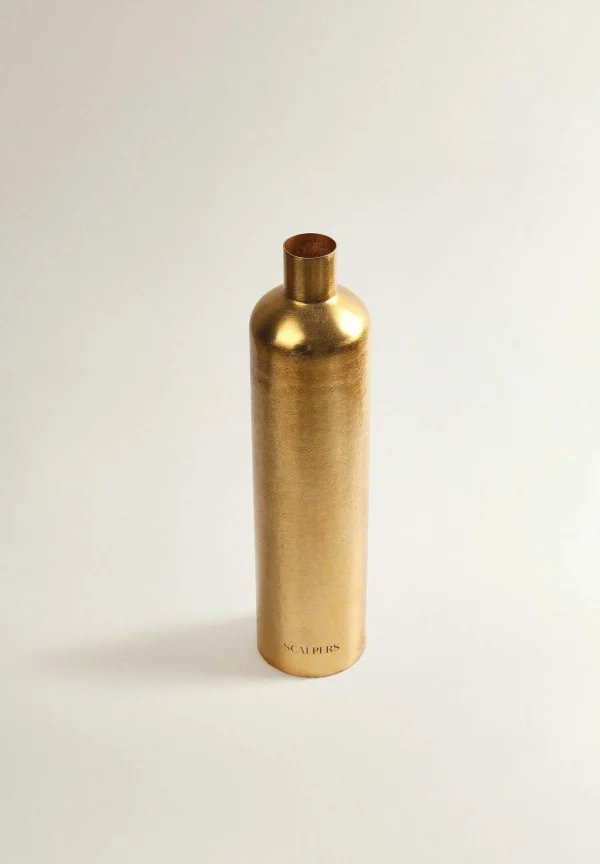 Shop Scalpers Jarron Decorativo Metal Dorado