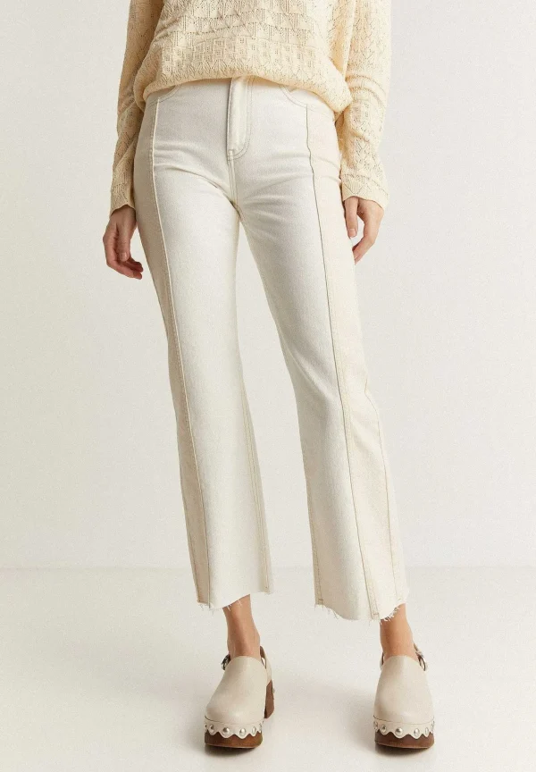 Sale Scalpers Jeans Ankle Flare Detalle Contraste