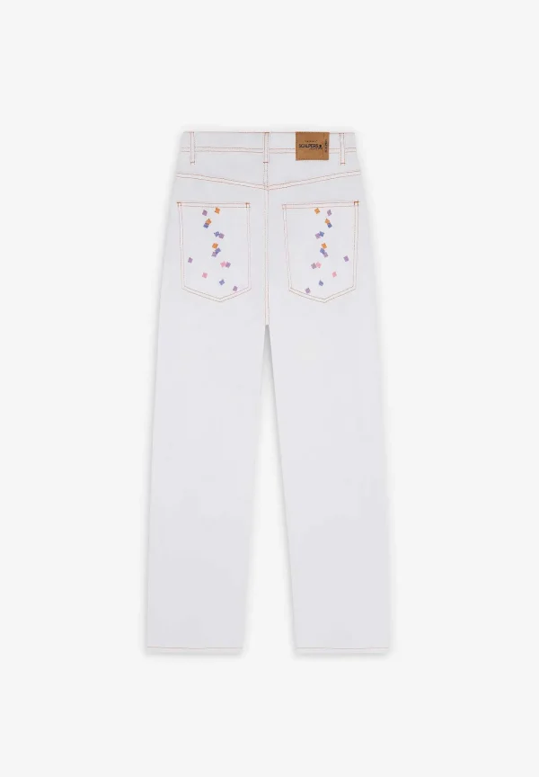 Cheap Scalpers Jeans Culotte Detalles Bordados
