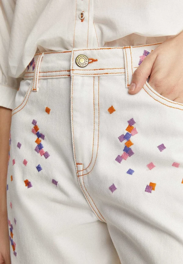 Cheap Scalpers Jeans Culotte Detalles Bordados