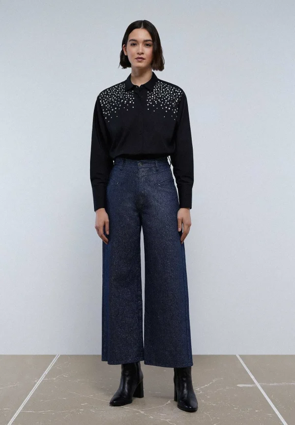 Shop Scalpers Jeans Culotte Foil