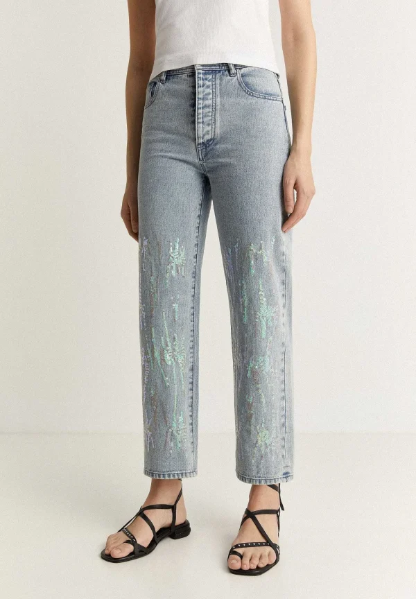 Online Scalpers Jeans Relaxed Detalle Lentejuelas