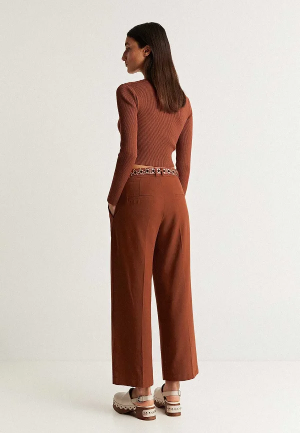 Flash Sale Scalpers Pantalon Culotte Bolsillo Boton