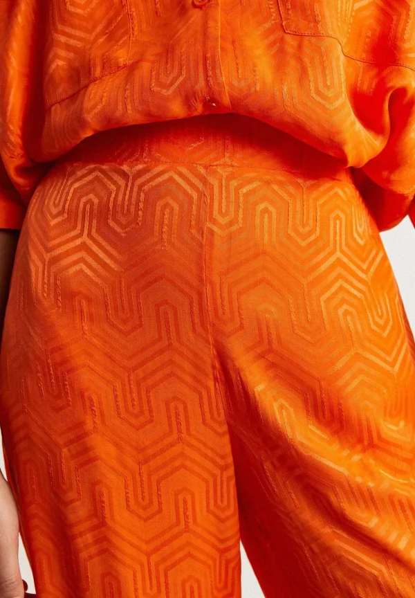 Fashion Scalpers Pantalon Fluido Detalles Geometricos