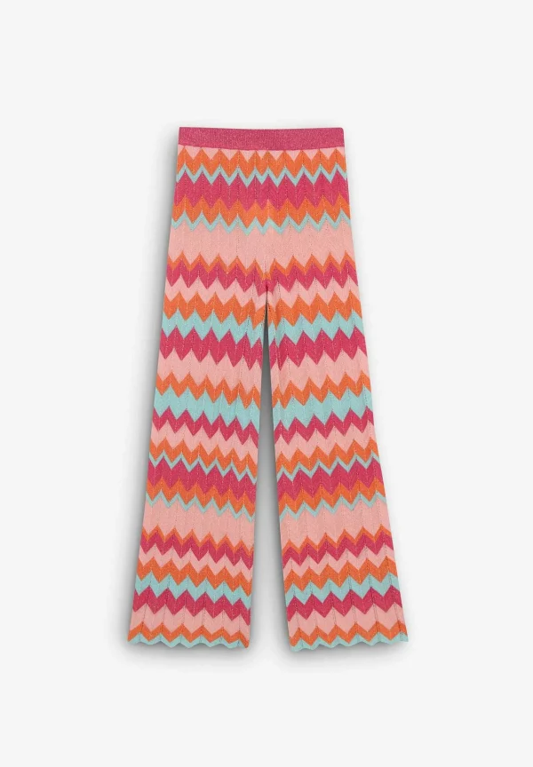 Fashion Scalpers Pantalon Punto Zigzag Lurex