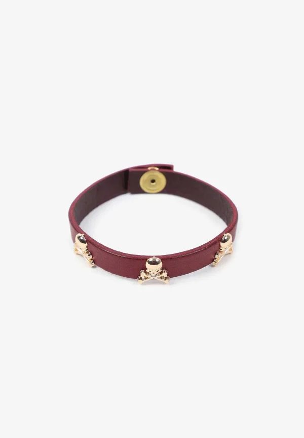 Cheap Scalpers Pulsera Piel Calaveras