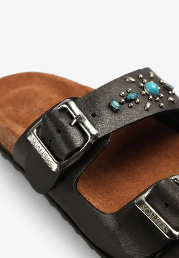 Sale Scalpers Sandalias Piel Hebilla Tachas