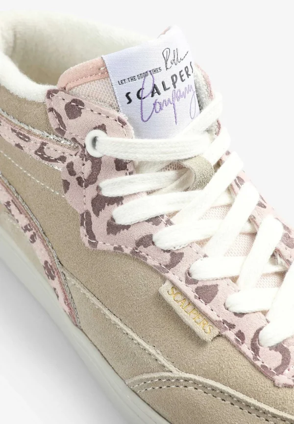 New Scalpers Sneakers Animal Print Detalle Metalizado