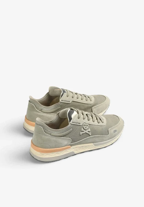 Clearance Scalpers Sneakers Calavera Detalles Ante