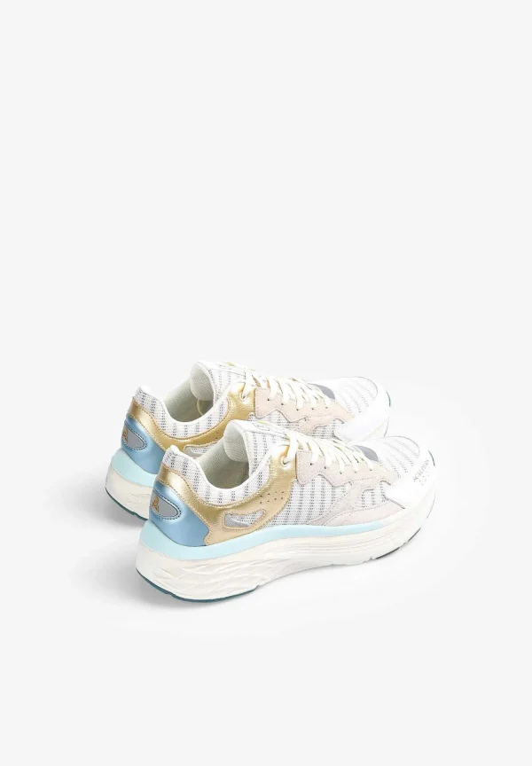New Scalpers Sneakers Rayas Detalle Metalizado