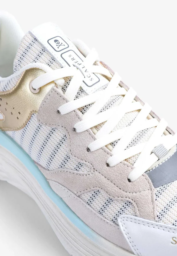 New Scalpers Sneakers Rayas Detalle Metalizado