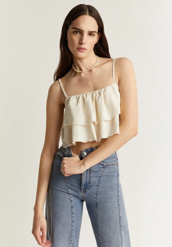Discount Scalpers Top Cropped Volantes