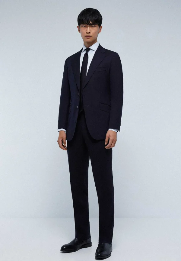 Clearance Scalpers Traje Azul Marino Lana