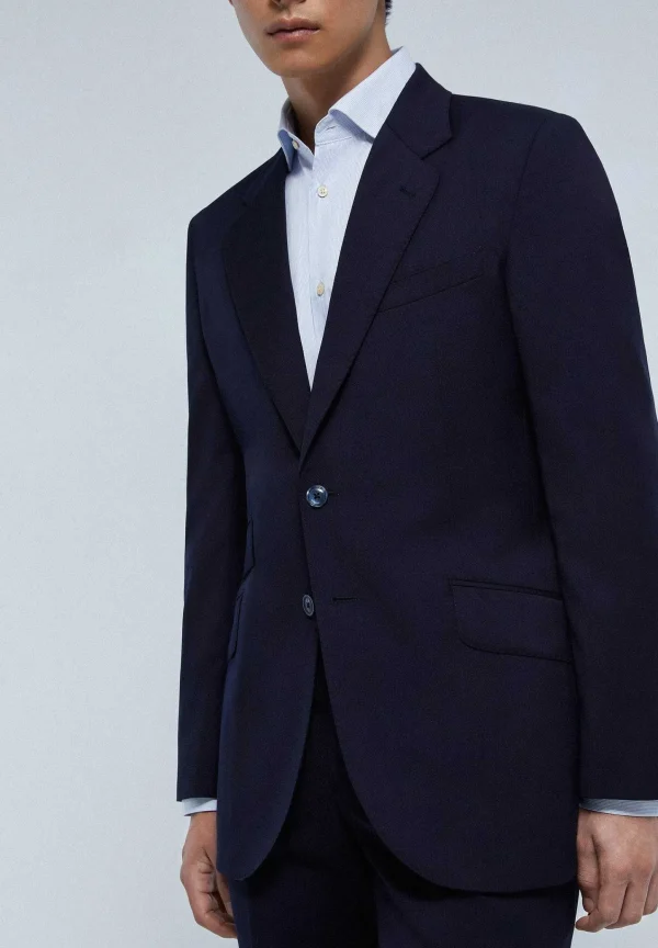 Sale Scalpers Traje Clasico Lana Azul Marino