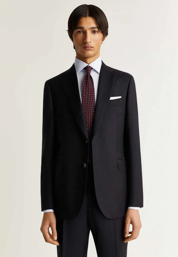 Fashion Scalpers Traje Estructura Azul Marino Lana