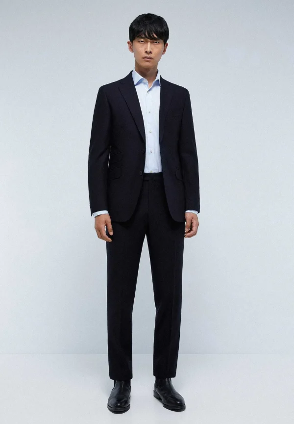 Cheap Scalpers Traje Estructura Azul Marino Lana