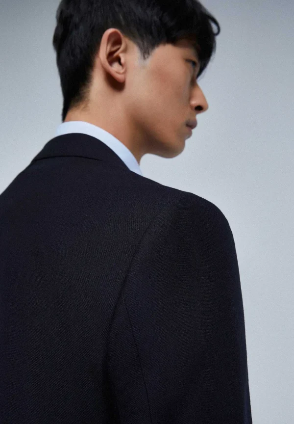 Cheap Scalpers Traje Estructura Azul Marino Lana