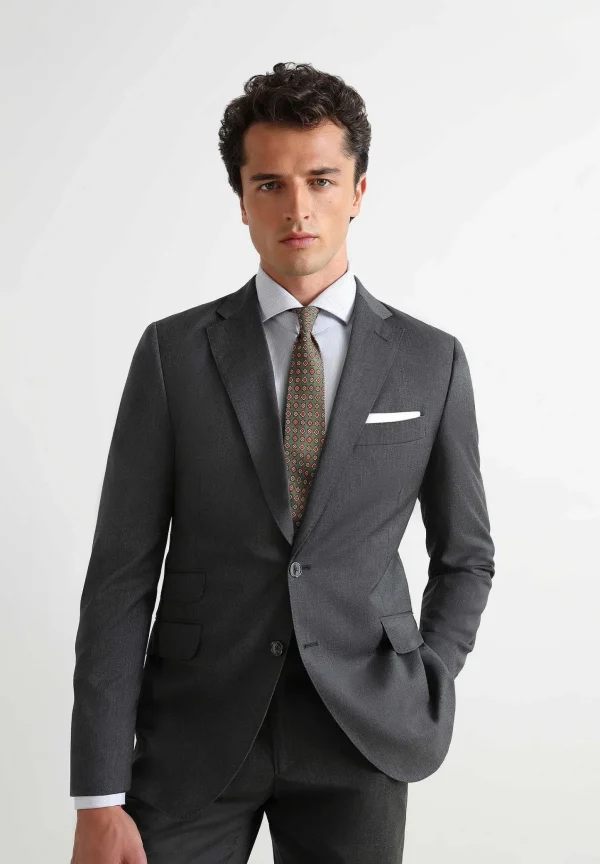 New Scalpers Traje Estructura Gris Lana