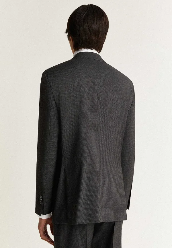 Online Scalpers Traje Lana Gris Clasico