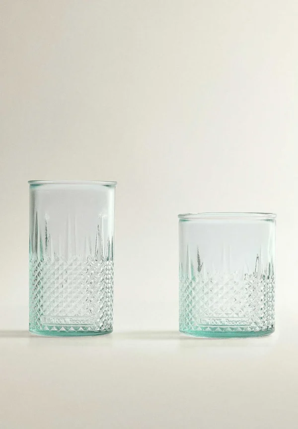 Best Scalpers Vaso Cristal Dibujo Relieve