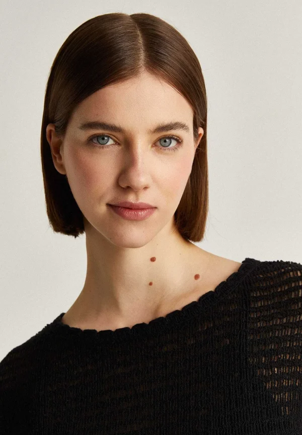 Online Scalpers Vestido Crochet Detalle Flecos